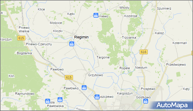 mapa Targonie, Targonie na mapie Targeo