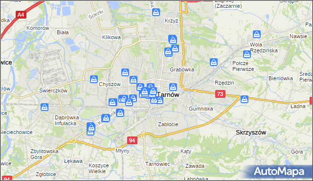 mapa Tarnów, Tarnów na mapie Targeo