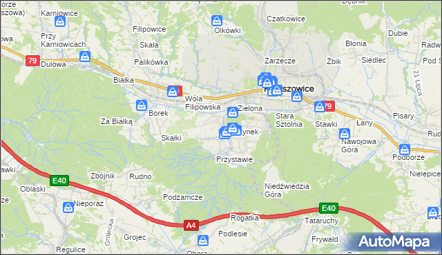 mapa Tenczynek, Tenczynek na mapie Targeo