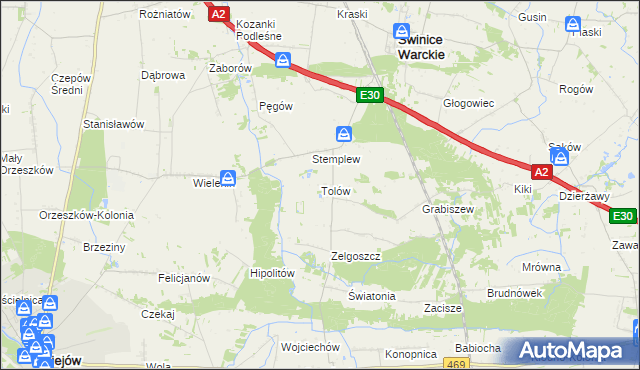 mapa Tolów, Tolów na mapie Targeo