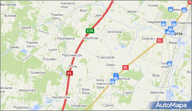 mapa Truszczanek, Truszczanek na mapie Targeo