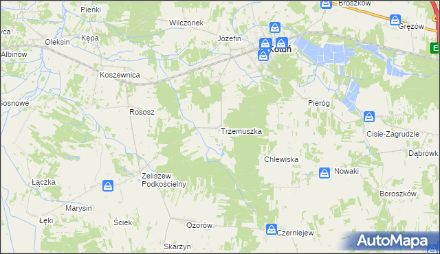 mapa Trzemuszka, Trzemuszka na mapie Targeo