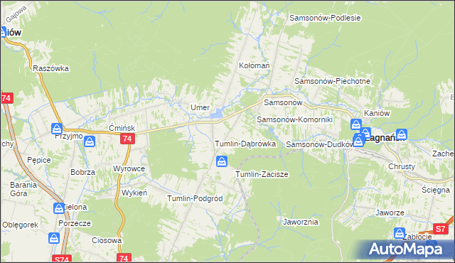 mapa Tumlin-Osowa, Tumlin-Osowa na mapie Targeo