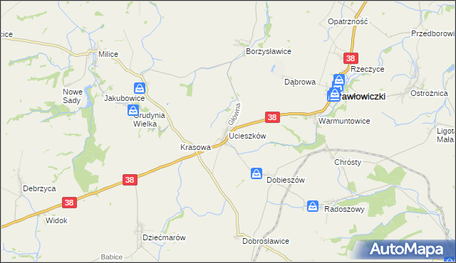 mapa Ucieszków, Ucieszków na mapie Targeo