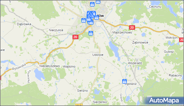 mapa Udorpie, Udorpie na mapie Targeo