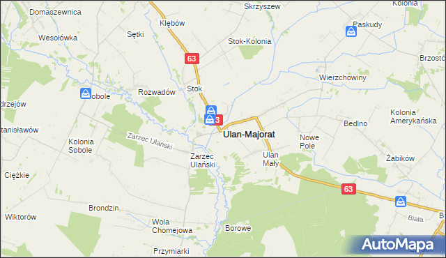 mapa Ulan-Majorat, Ulan-Majorat na mapie Targeo