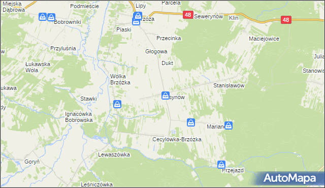 mapa Ursynów, Ursynów na mapie Targeo