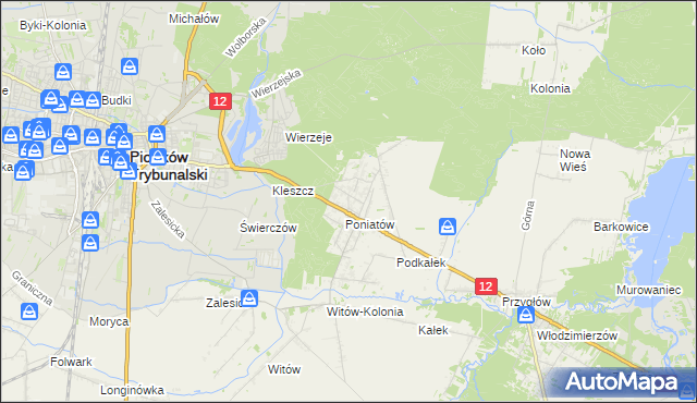 mapa Uszczyn, Uszczyn na mapie Targeo