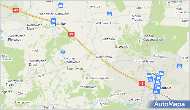 mapa Waleńczów, Waleńczów na mapie Targeo