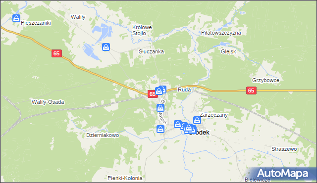 mapa Waliły-Stacja, Waliły-Stacja na mapie Targeo