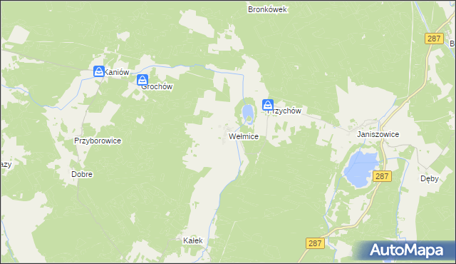 mapa Wełmice, Wełmice na mapie Targeo