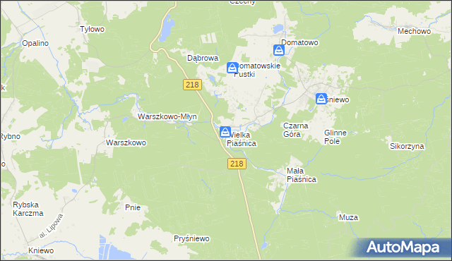mapa Wielka Piaśnica, Wielka Piaśnica na mapie Targeo