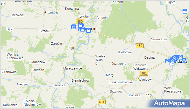 mapa Wielka Wieś B, Wielka Wieś B na mapie Targeo