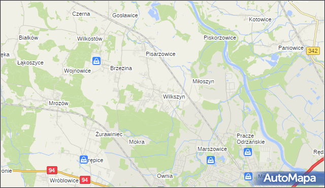 mapa Wilkszyn, Wilkszyn na mapie Targeo