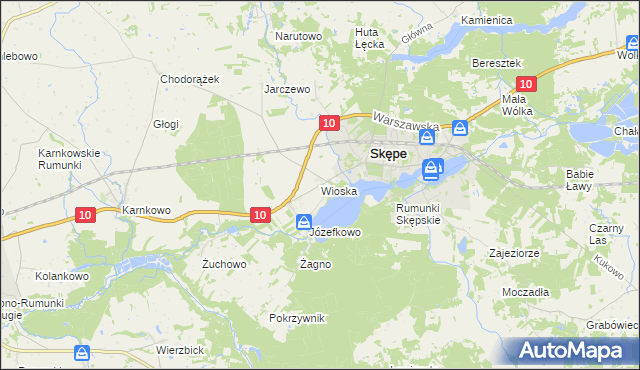 mapa Wioska gmina Skępe, Wioska gmina Skępe na mapie Targeo