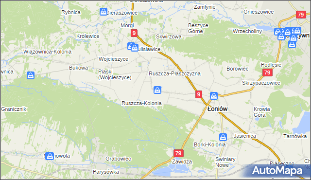mapa Wnorów, Wnorów na mapie Targeo