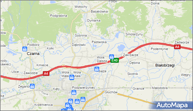 mapa Wola Dalsza, Wola Dalsza na mapie Targeo
