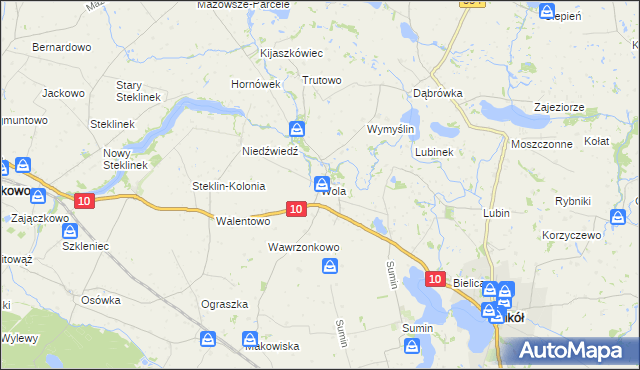 mapa Wola gmina Kikół, Wola gmina Kikół na mapie Targeo