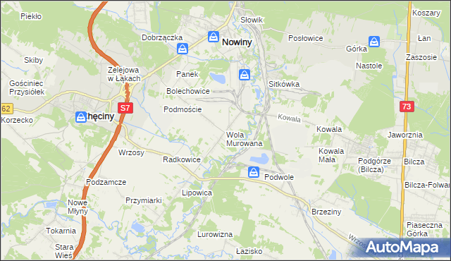 mapa Wola Murowana, Wola Murowana na mapie Targeo