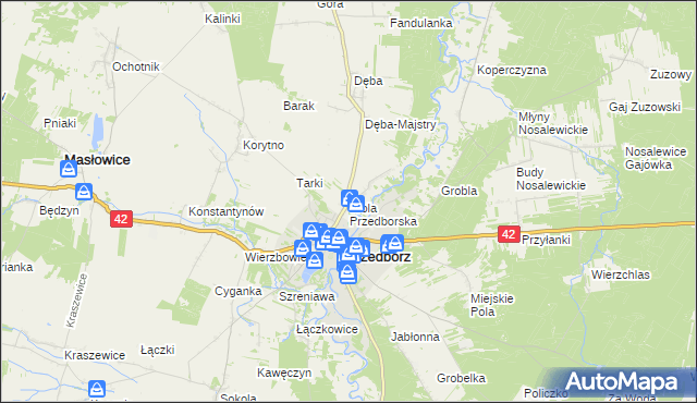 mapa Wola Przedborska, Wola Przedborska na mapie Targeo