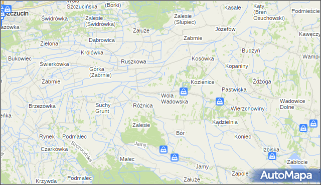 mapa Wola Wadowska, Wola Wadowska na mapie Targeo