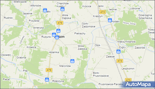 mapa Wola Zaleska, Wola Zaleska na mapie Targeo