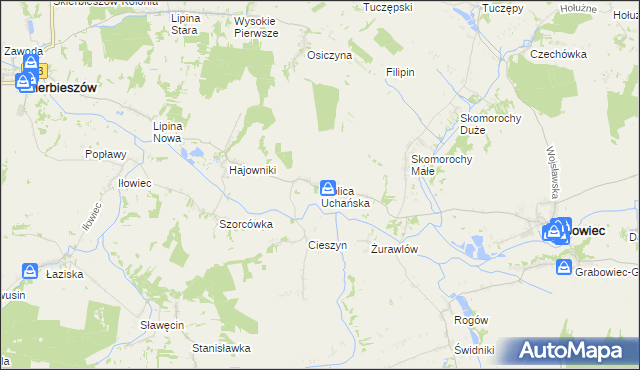 mapa Wolica Uchańska, Wolica Uchańska na mapie Targeo