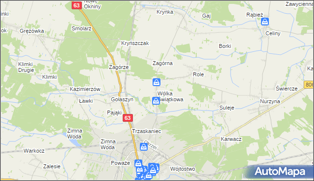 mapa Wólka Świątkowa, Wólka Świątkowa na mapie Targeo
