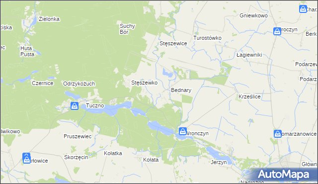 mapa Wronczynek, Wronczynek na mapie Targeo