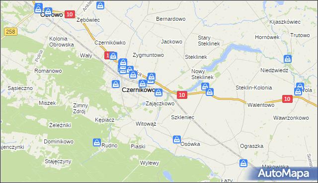 mapa Wygoda gmina Czernikowo, Wygoda gmina Czernikowo na mapie Targeo