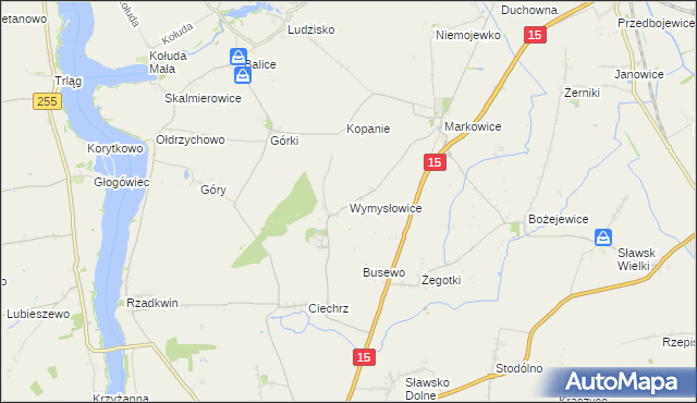 mapa Wymysłowice, Wymysłowice na mapie Targeo