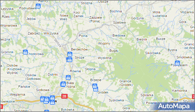 mapa Wyskitna, Wyskitna na mapie Targeo