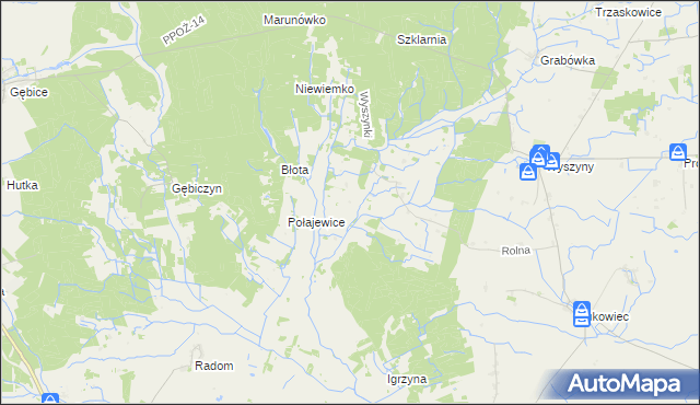 mapa Wyszynki, Wyszynki na mapie Targeo