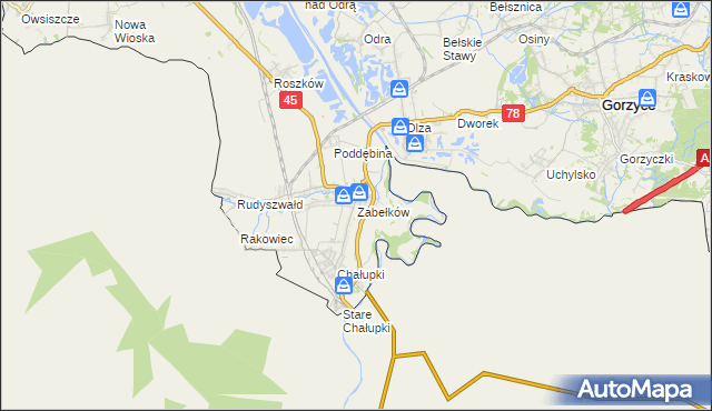 mapa Zabełków, Zabełków na mapie Targeo