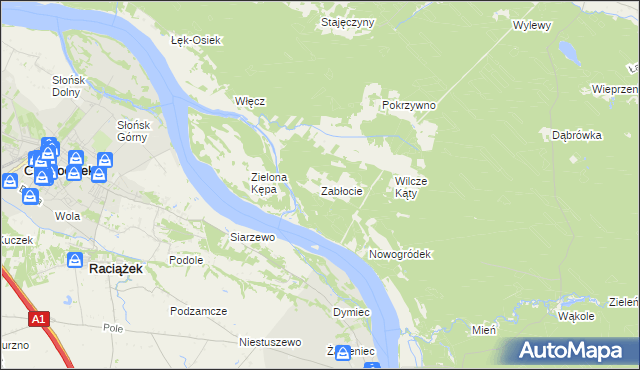 mapa Zabłocie gmina Czernikowo, Zabłocie gmina Czernikowo na mapie Targeo