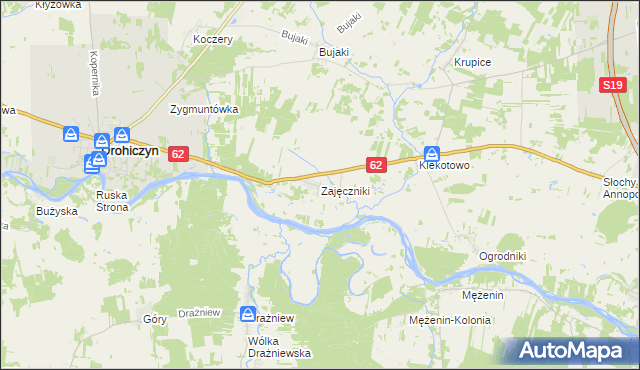 mapa Zajęczniki, Zajęczniki na mapie Targeo