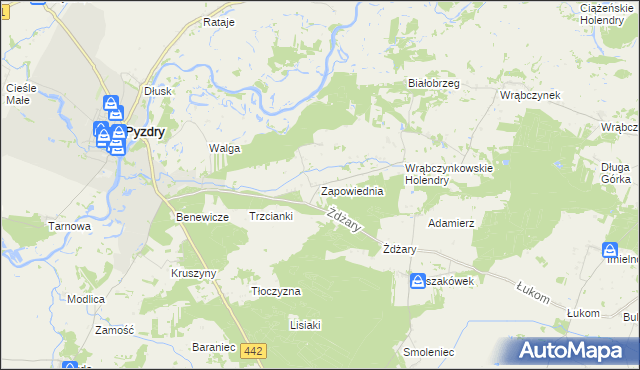 mapa Zapowiednia, Zapowiednia na mapie Targeo