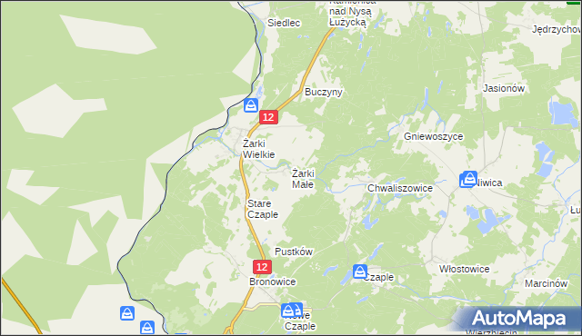 mapa Żarki Małe, Żarki Małe na mapie Targeo