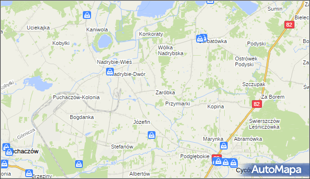 mapa Zaróbka, Zaróbka na mapie Targeo