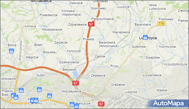 mapa Zastów, Zastów na mapie Targeo