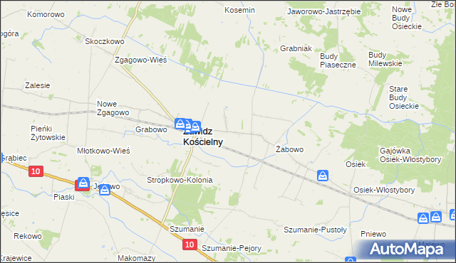 mapa Zawidz Mały, Zawidz Mały na mapie Targeo