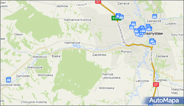 mapa Zażółkiew, Zażółkiew na mapie Targeo