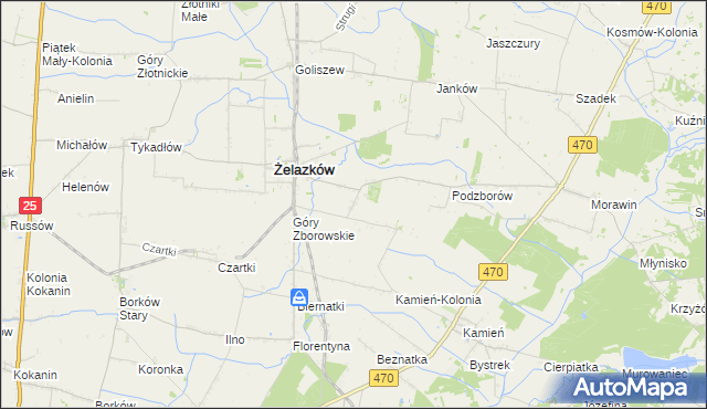 mapa Zborów gmina Żelazków, Zborów gmina Żelazków na mapie Targeo