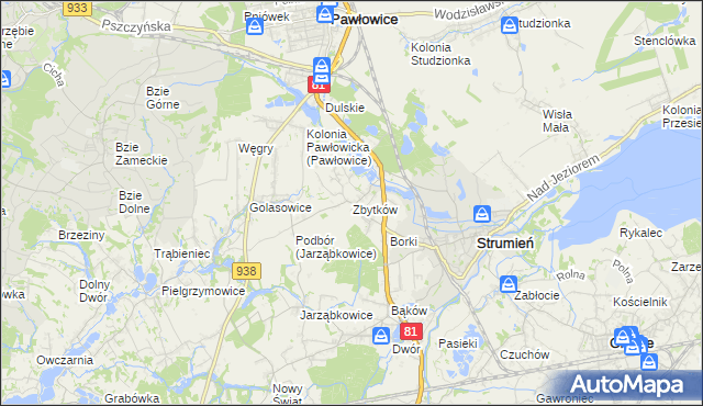 mapa Zbytków, Zbytków na mapie Targeo