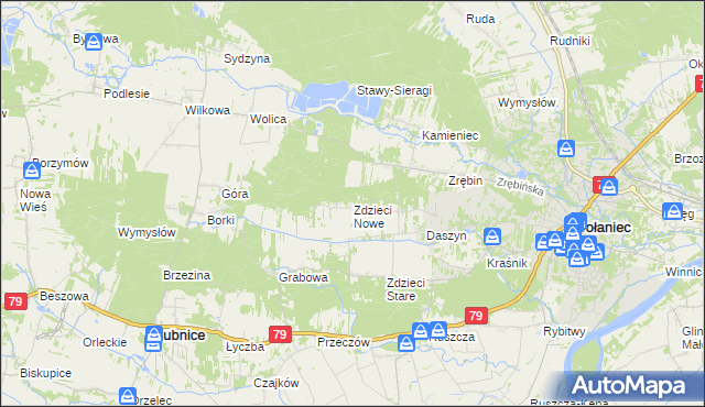 mapa Zdzieci Nowe, Zdzieci Nowe na mapie Targeo