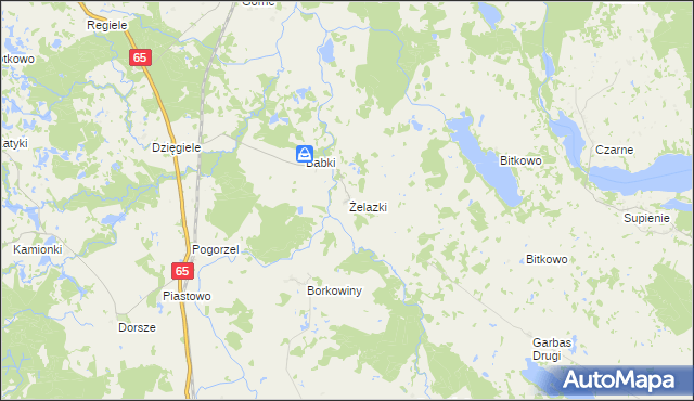 mapa Żelazki gmina Gołdap, Żelazki gmina Gołdap na mapie Targeo