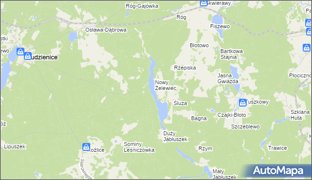 mapa Żelewiec, Żelewiec na mapie Targeo