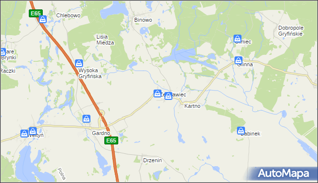 mapa Żelisławiec, Żelisławiec na mapie Targeo