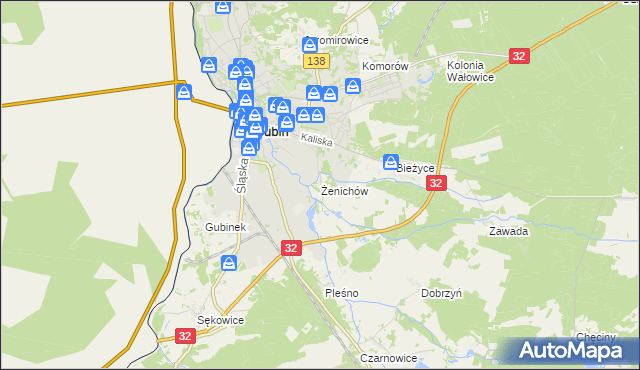 mapa Żenichów, Żenichów na mapie Targeo