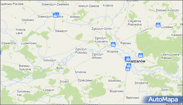 mapa Zgliczyn Witowy, Zgliczyn Witowy na mapie Targeo